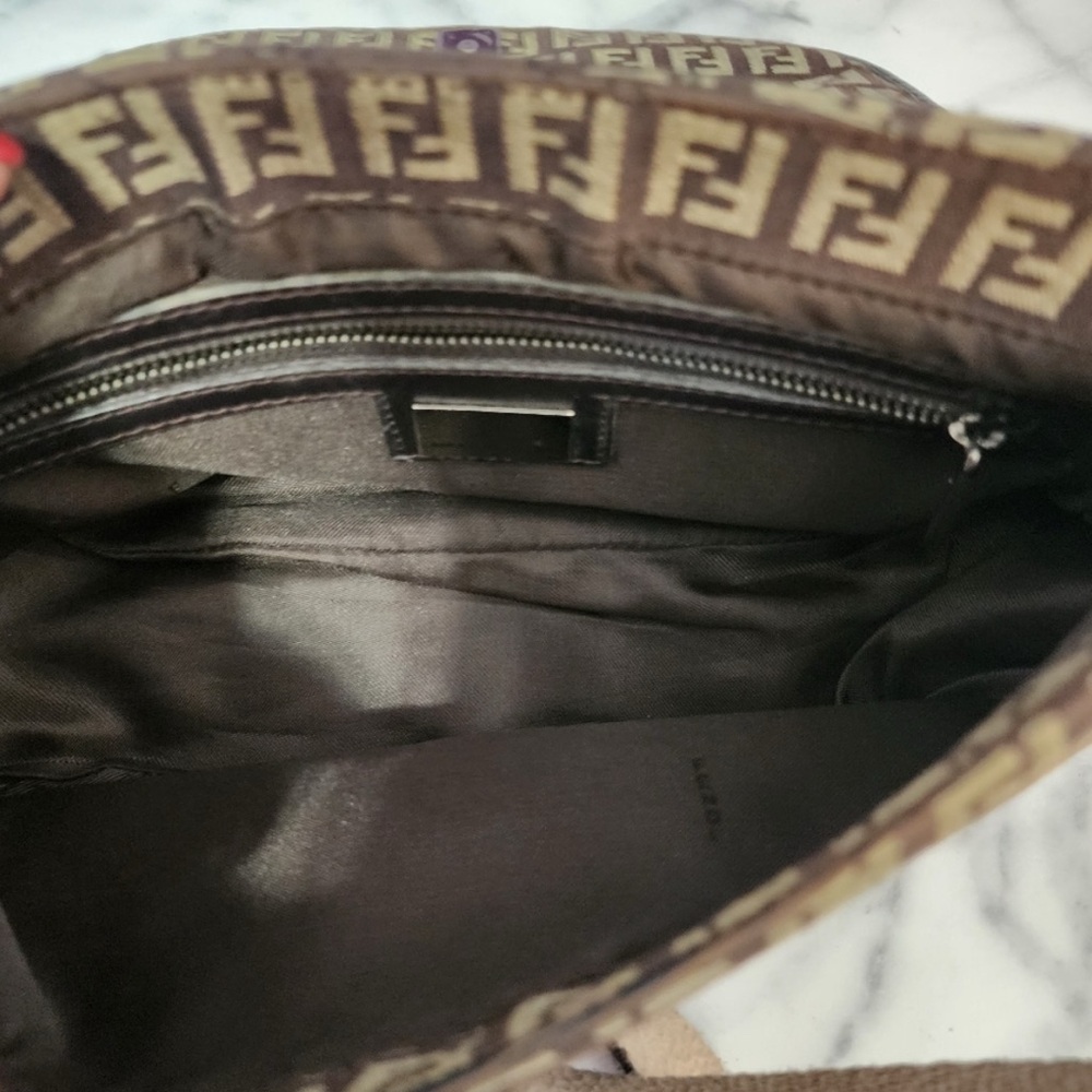 Authentic Fendi Brown Crossbody Bag with Iconic Logo - Picture 10 of 13